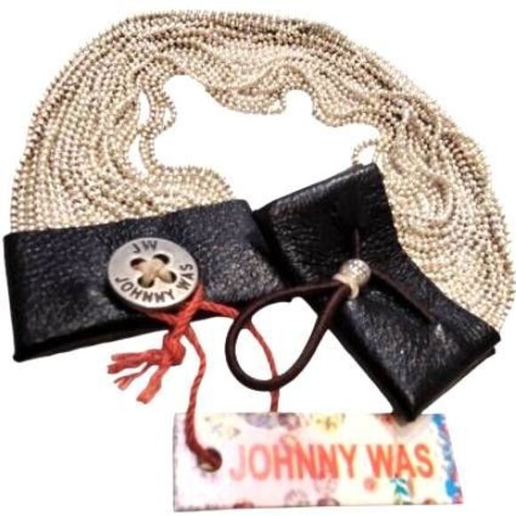 Johnny Was Hippie Collection 925 Silver One Size Chain Bracelet NWD - Picture 1 of 4